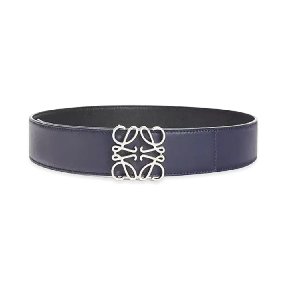 LOEWE Anagram Reversible Belt "Navy/Black/Palladium"