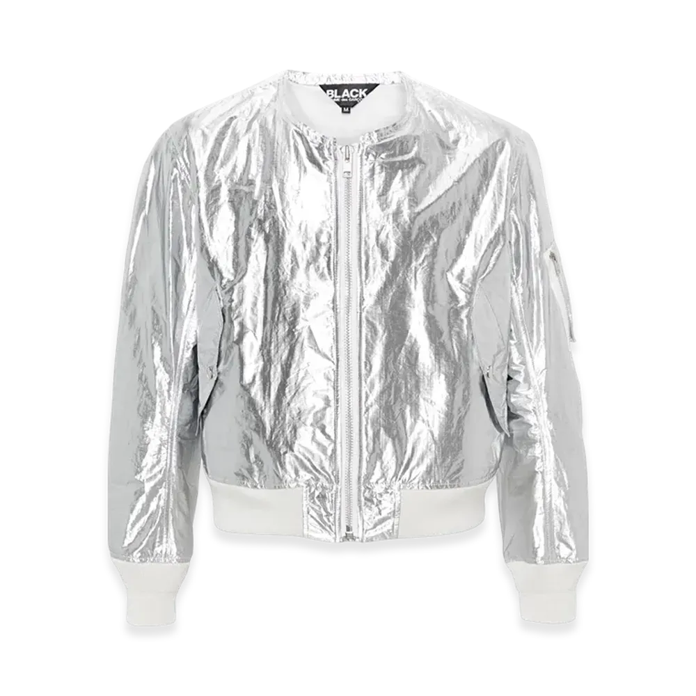 BLACK COMME des GARCONS Metallic Bomber Jacket "Silver"