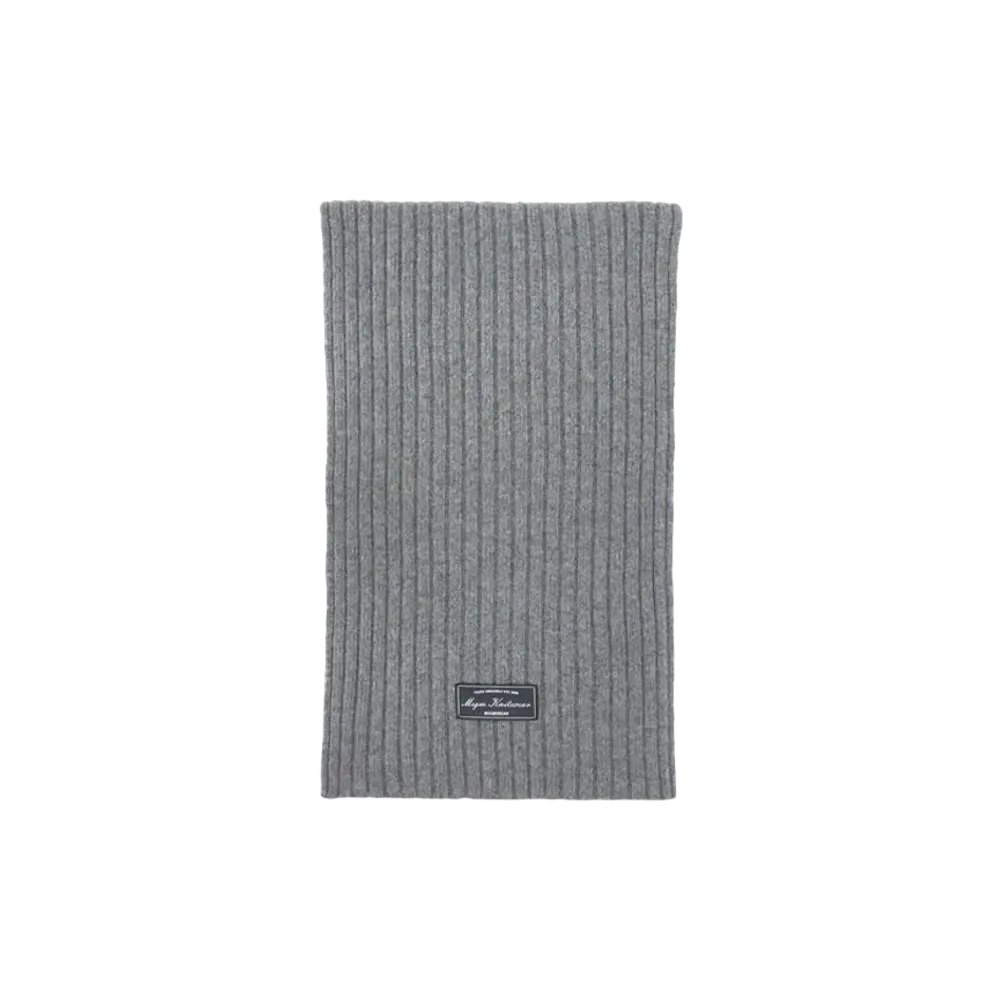 MSGM Melange Ribbed Wool Scarf "Gray"