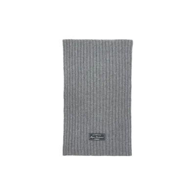 MSGM Melange Ribbed Wool Scarf "Gray"