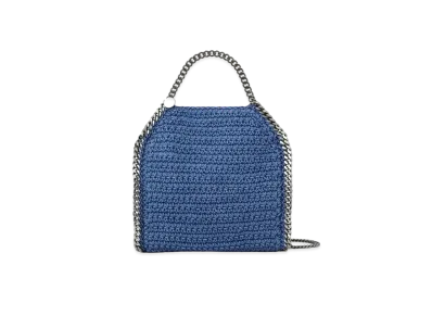 STELLA McCARTNEY Farabela Mini Crochet Tote "Denim"