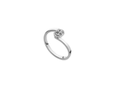 GUCCI GG Running Diamond 18K Ring "Silver"