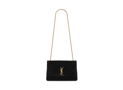 SAINT LAURENT Kate Medium Reversible In Suede And Smooth Leather "Black"