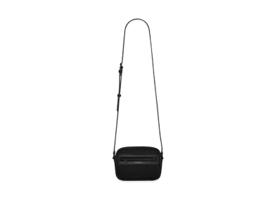 SAINT LAURENT Camp Small Camera Bag In Nylon And Lambskin "Black"