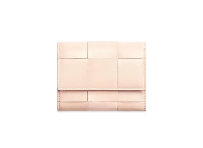 Bottega Veneta Trifold Zip Wallet "Melon Washed"