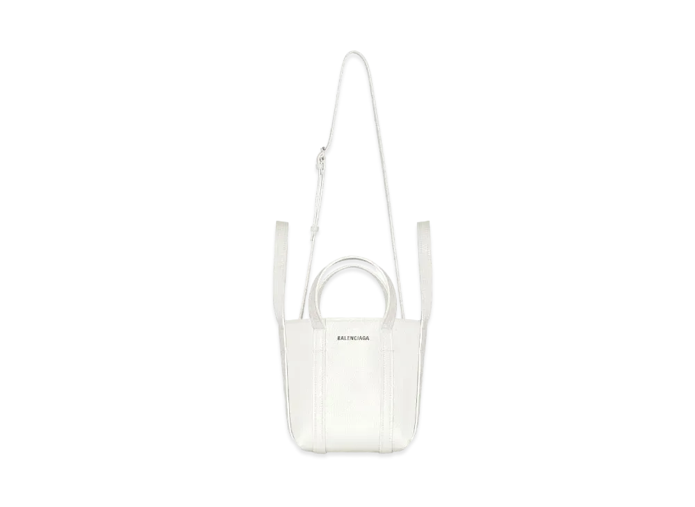 BALENCIAGA Everyday XS North-south Shoulder Tote Bag In Grained Calfskin "White"