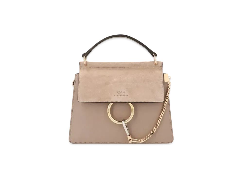 Chloe Faye Small Bag In Smooth & Suede Calfskin "Grey"
