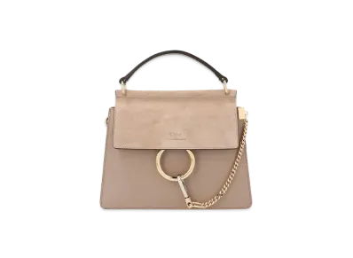 Chloe Faye Small Bag In Smooth & Suede Calfskin "Grey"
