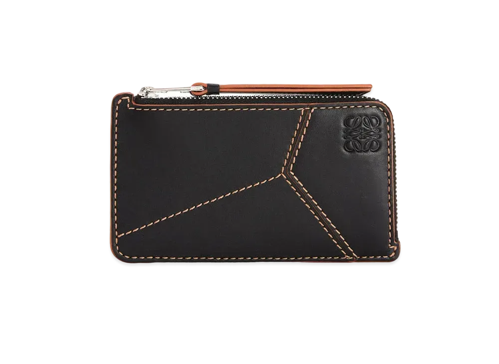 LOEWE Puzzle Coin Cardholder In Smooth Calfskin "Black"