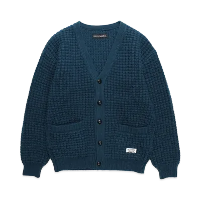 WACKO MARIA Waffle Knit Cardigan "Green"