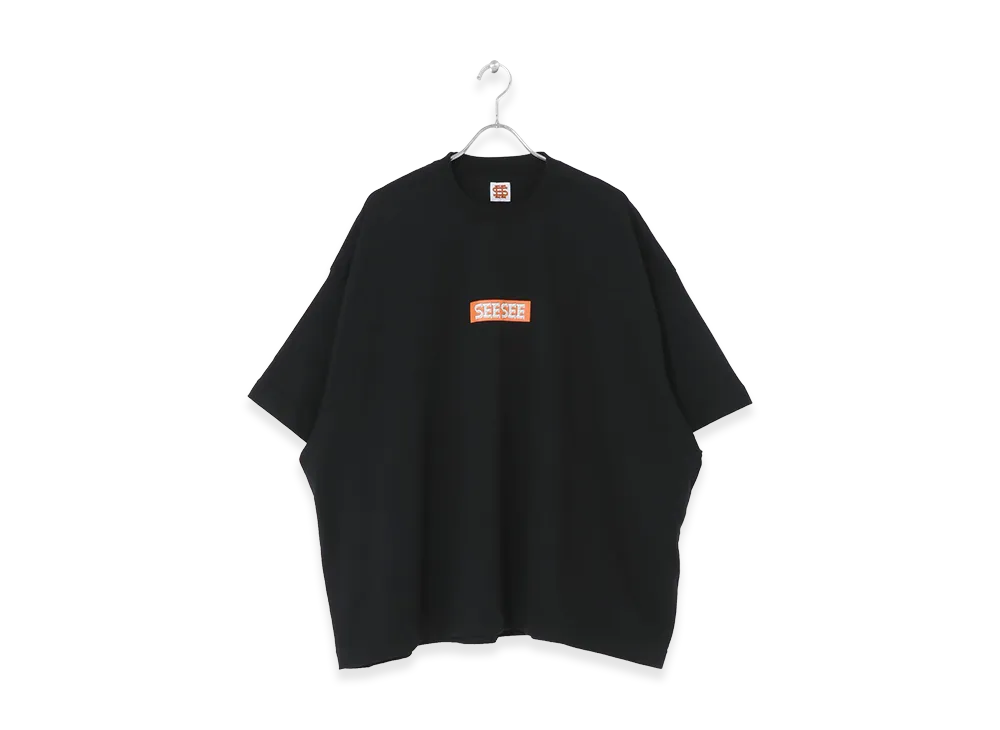 SEE SEE Super Big Square Logo Tee "Black"