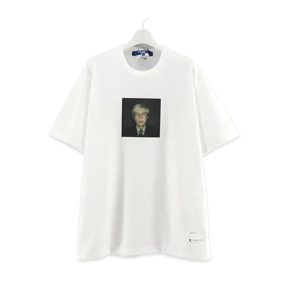 JUNYA WATANABE MAN Cotton Jersey T-Shirt Andy Warhol "White"