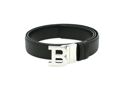 BALLY Reversible B Buckle Belt "Black/Black"