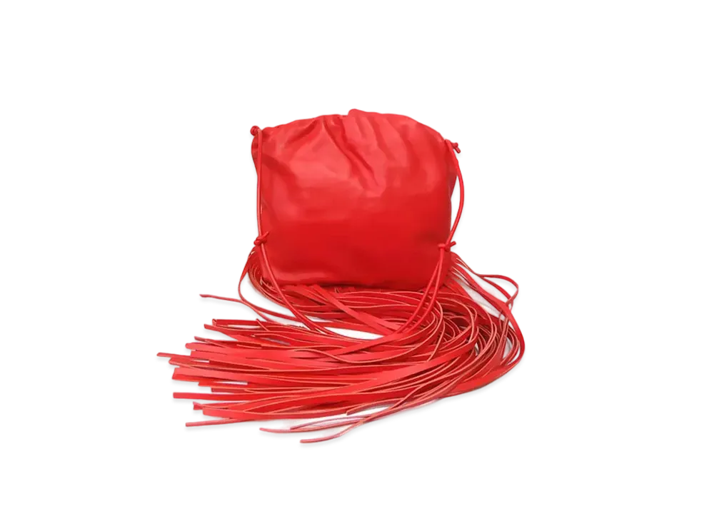 Bottega Veneta The Fringe Pouch "Red"