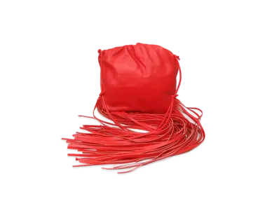Bottega Veneta The Fringe Pouch "Red"