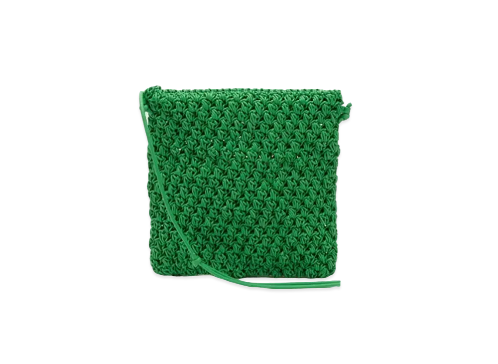 Bottega Veneta Leather Crochet Shoulder Bag "Grass"