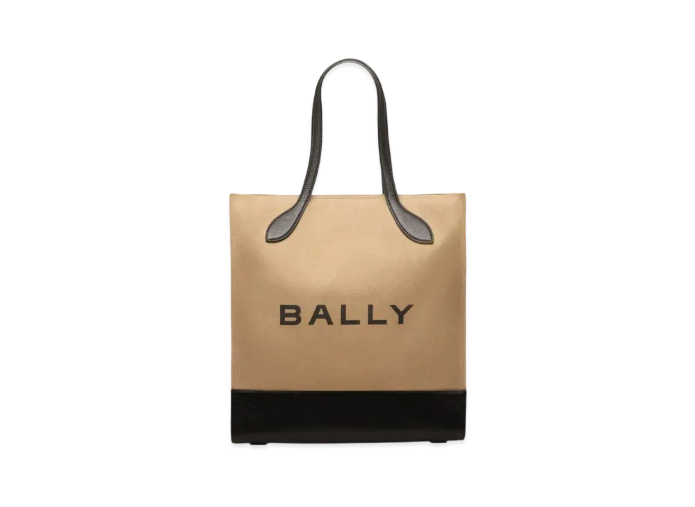 バリー バー トートバッグ サンド ＆ ブラック ファブリック "ベージュ" 6304710