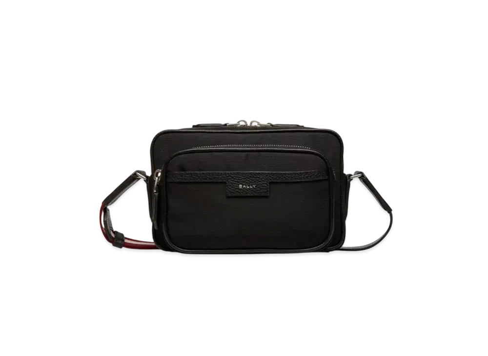 Bally Code Crossbody Bag in Nylon "Black"