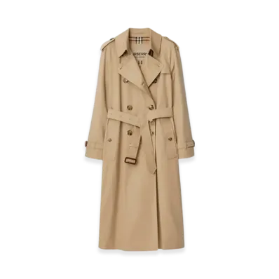 Burberry Long Waterloo Heritage Trench Coat "Honey"
