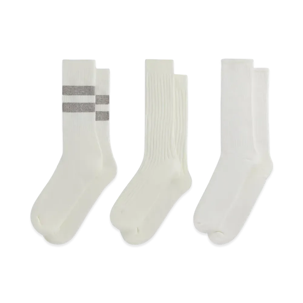 Kith 3-Pack Mixed Cotton Socks "Silk"