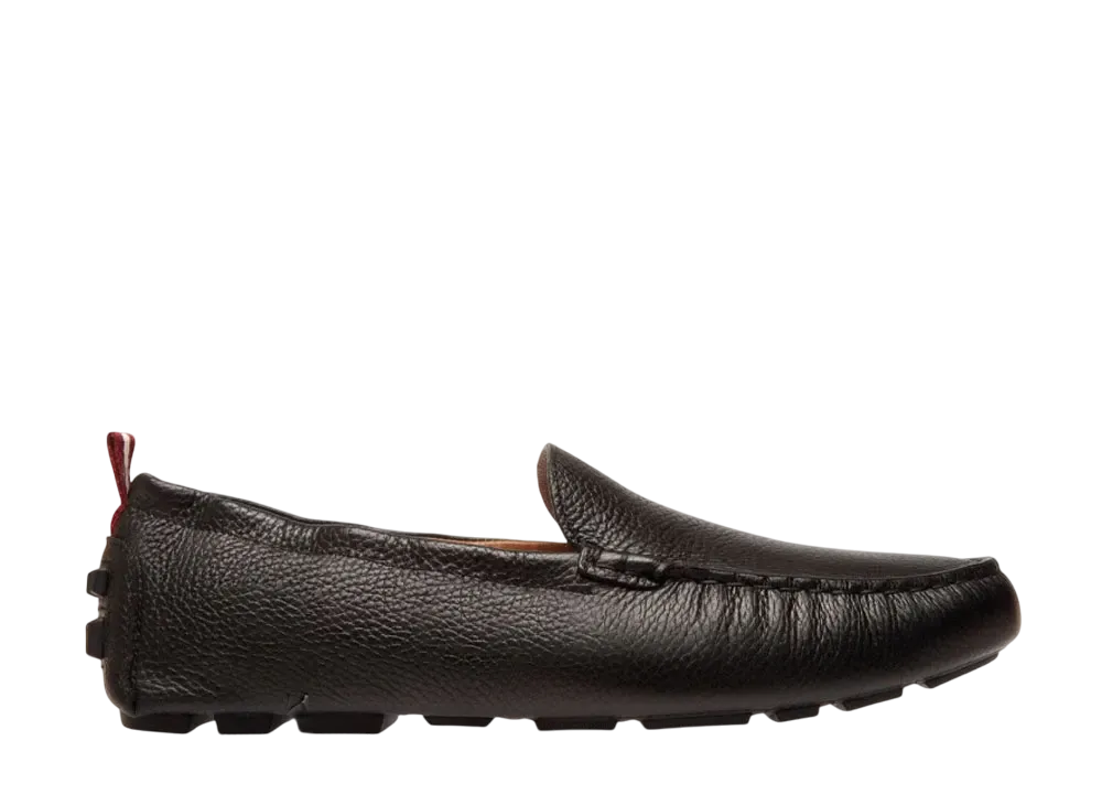 Bally Kerbs Driver in Grained Leather "Black"