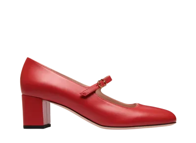 バリー ウィメンズ バレリーナ メリージェーン パンプス キャンディレッド レザー "レッド" 6308650