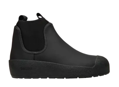 Bally Curling Bootie in Rubberized Leather "Black"