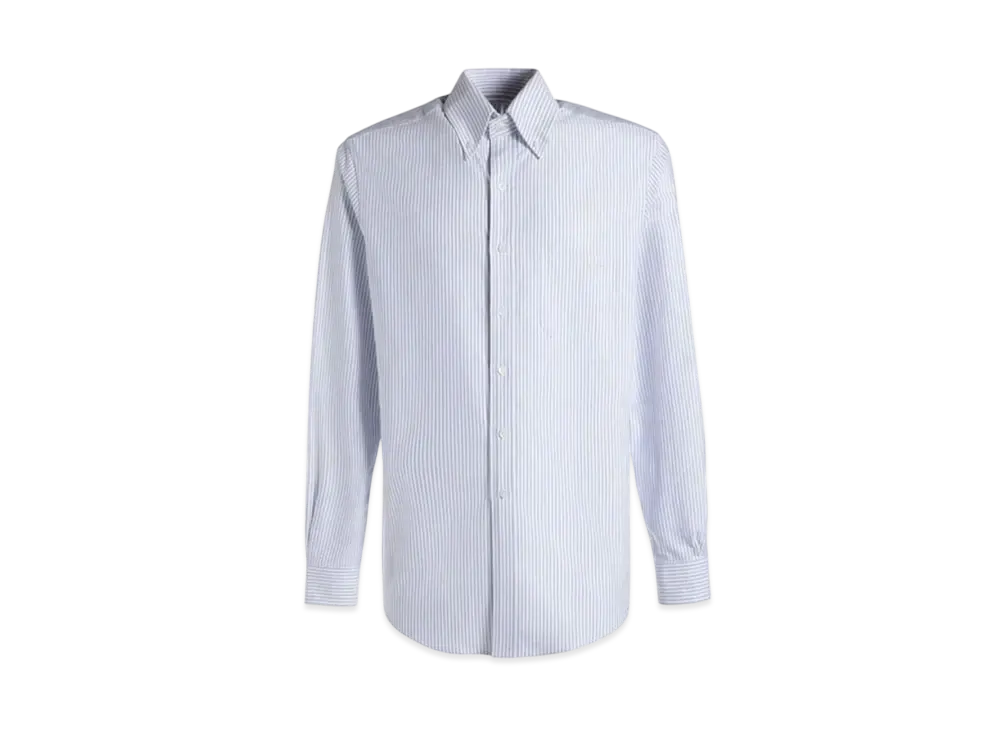 Bally Regular Long Sleeve Shirt In Light Blue Cotton "Blue"