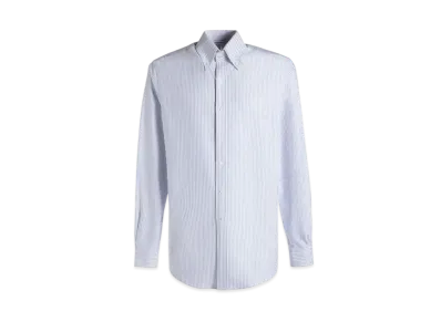 Bally Regular Long Sleeve Shirt In Light Blue Cotton "Blue"