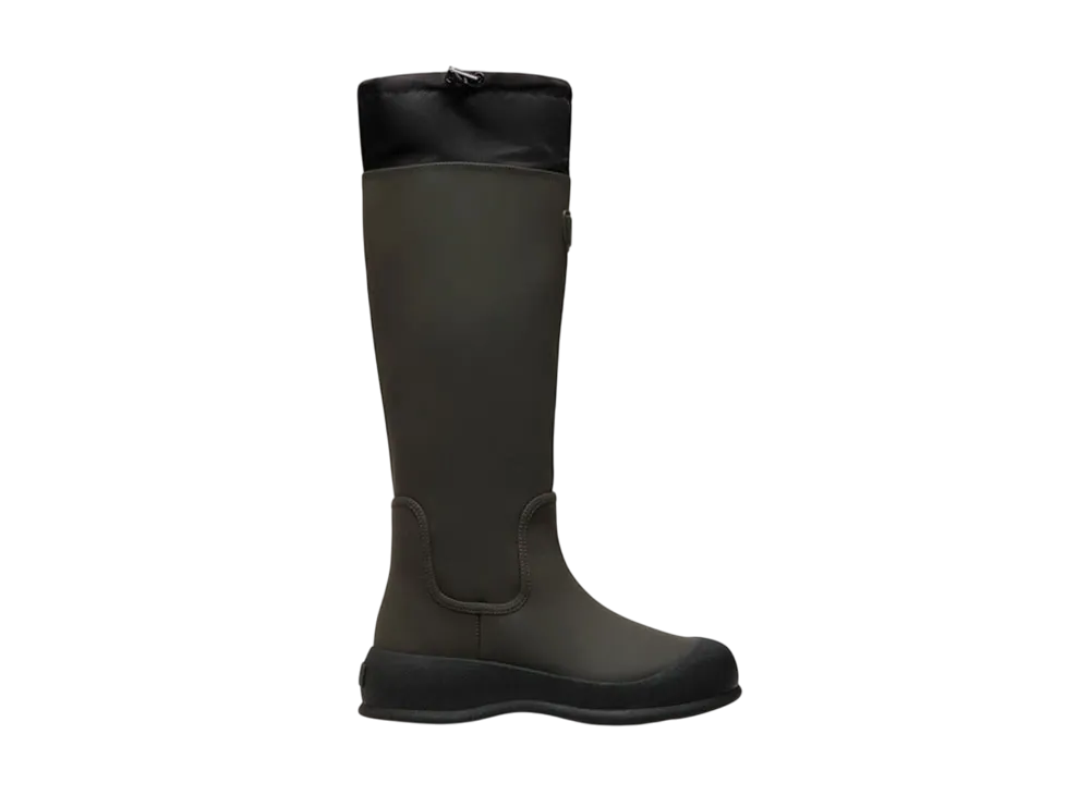 Bally Frei Boot in Military Green Rubberized Leather "Green"