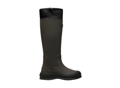 Bally Frei Boot in Military Green Rubberized Leather "Green"