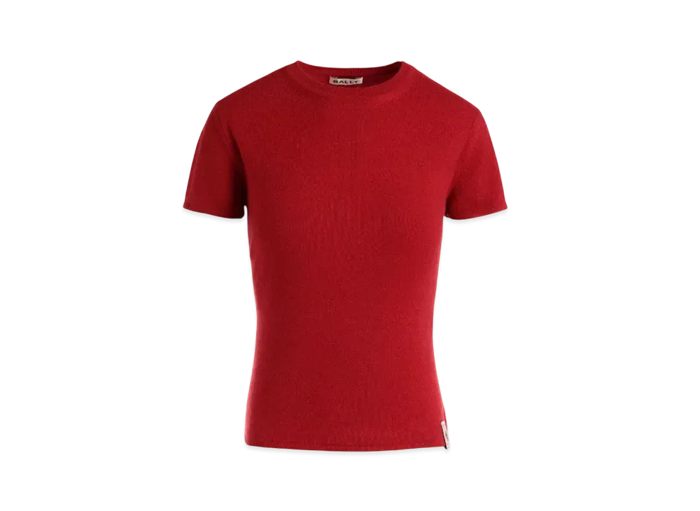 Bally Knit Top In Candy Red Cashmere "Red"