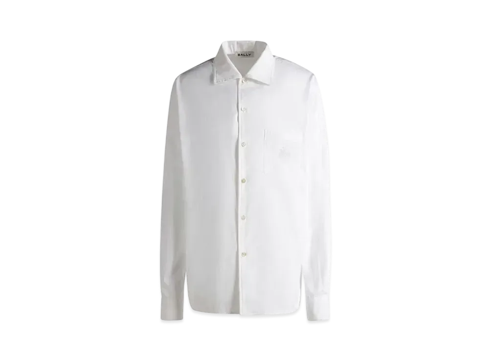 Bally Long Sleeve Shirt In Cotton "White"