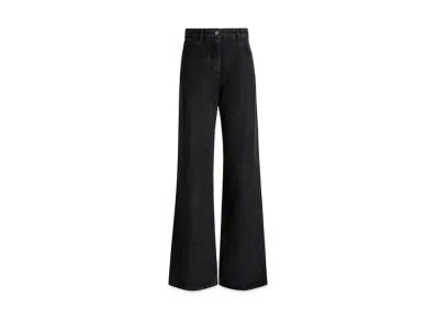 Bally Wide-Leg Denim Pants In Cotton "Gray"