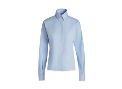 Bally Long Sleeve Shirt In Light Blue Cotton "Blue"