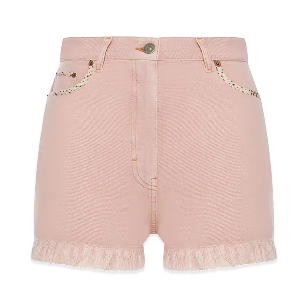 Valentino Women's Denim Shorts "Nude/Neutrals"
