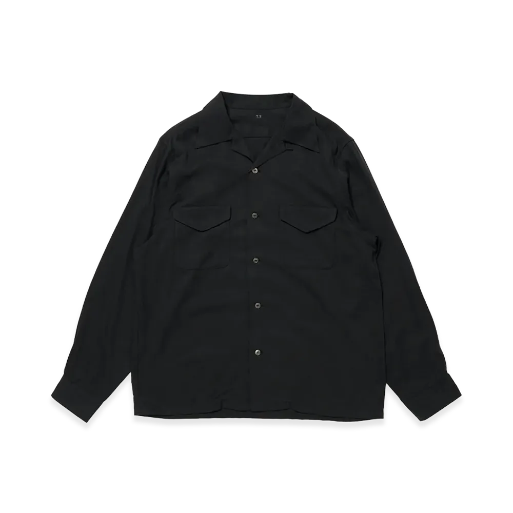 T.T Taiga Takahashi LOT.101 Open Collar Shirt "Black"