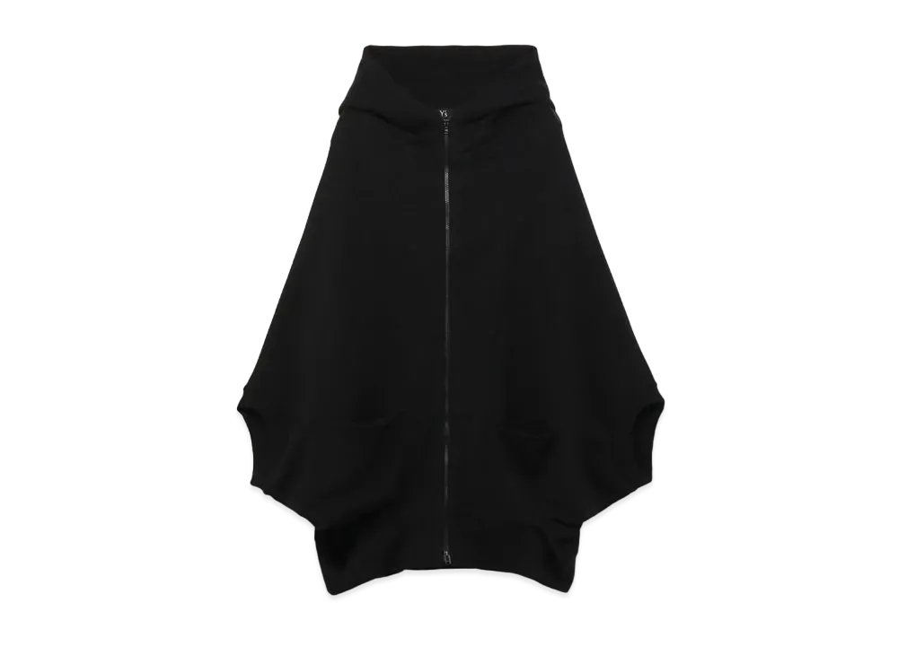 Yohji Yamamoto Y's COTTON LYOCELL FLEECE LOOSE HOODED PARKER "Black"