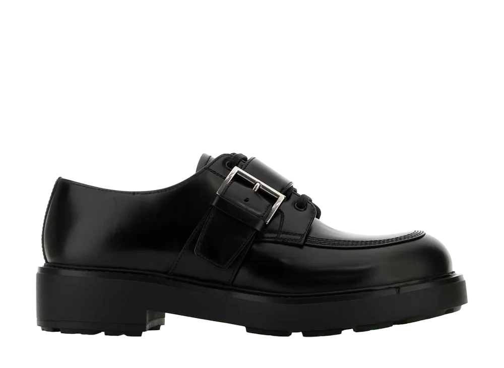 PRADA Leather Lace-Up Shoes "Black"