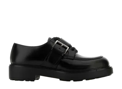 PRADA Leather Lace-Up Shoes "Black"