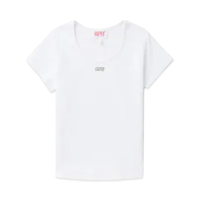 A BATHING APE Metal Trim Overlock Stitching Tee "White"
