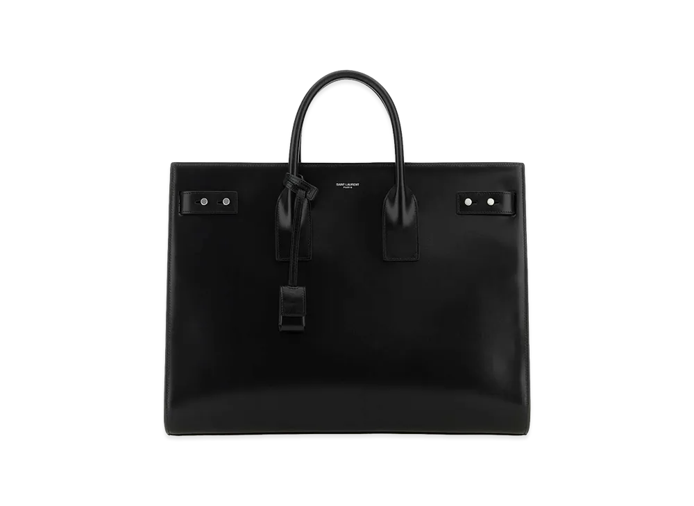 Saint Laurent Leather Sac De Jour Handbag "Black"