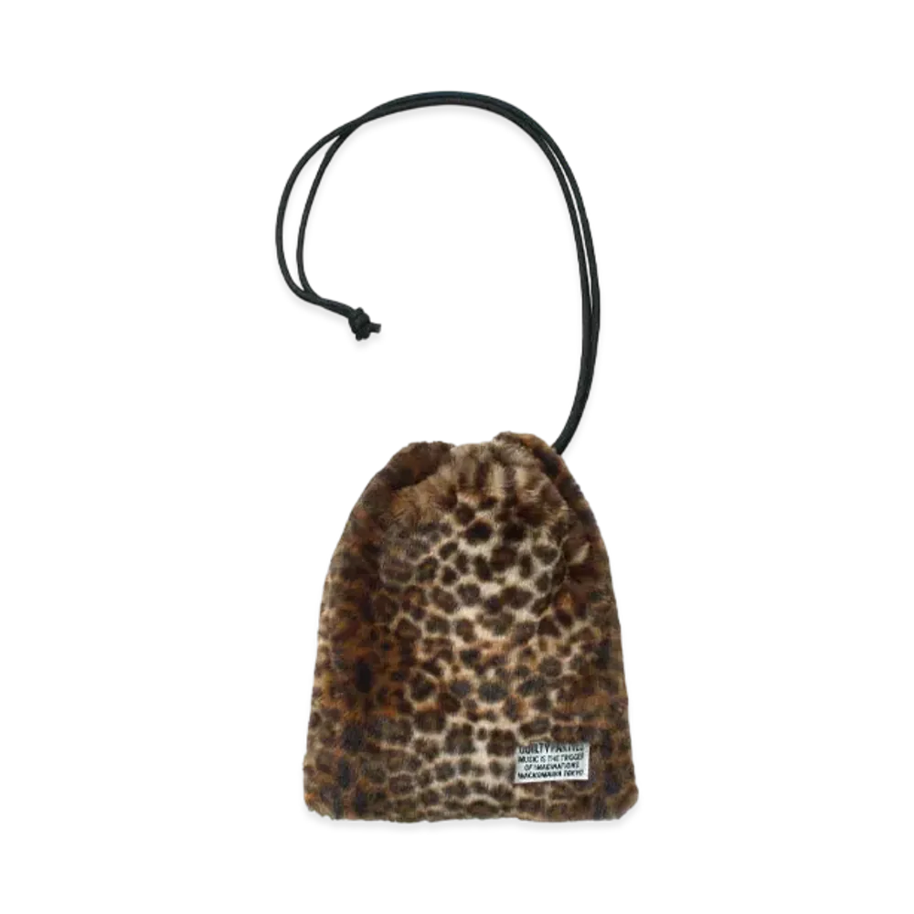 WACKO MARIA Drawstring Bag "Leopard Fur"