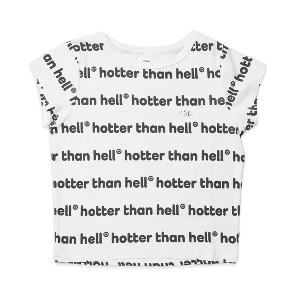 HTH All over cropped Tee "WHITE"