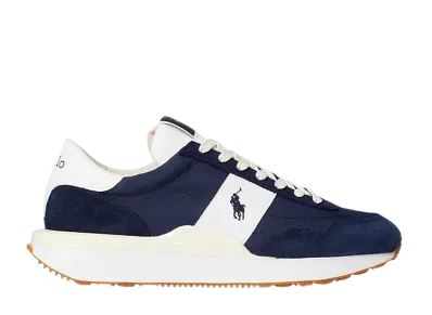 Polo Ralph Lauren Train 89 Suede and Oxford Sneaker "Hunter Navy/White"