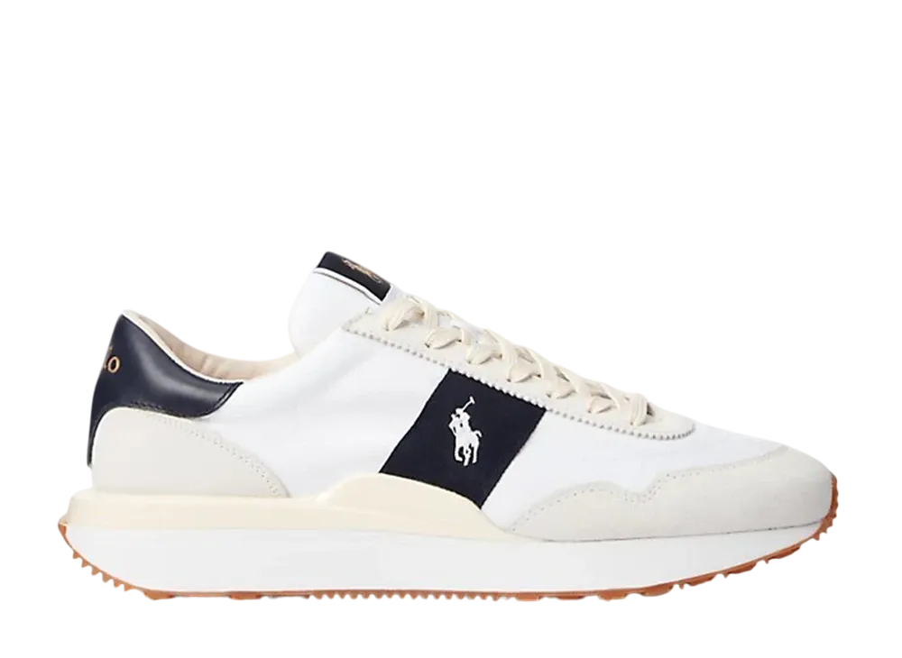 Polo Ralph Lauren Train 89 Suede and Oxford Sneaker "White/Hunter Navy"