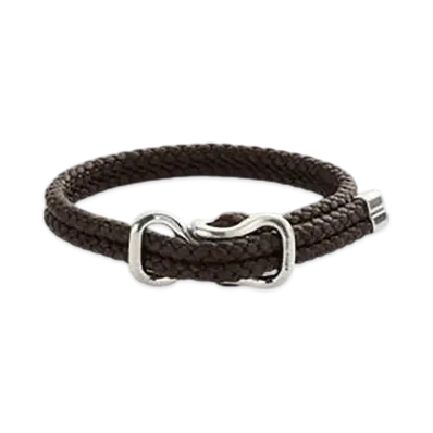 Bottega Veneta Leather Bracelet "Fondente"