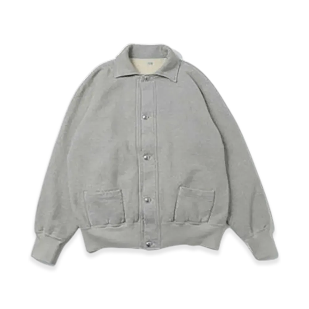 A.PRESSE Vintage Sweat Cardigan "Gray"
