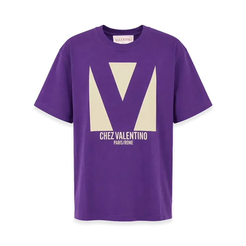 Valentino Women's Chez Print T-Shirt "Purple"