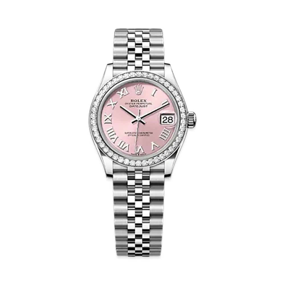 ROLEX Datejust 31 Oystersteel & White Gold Diamonds "Pink"